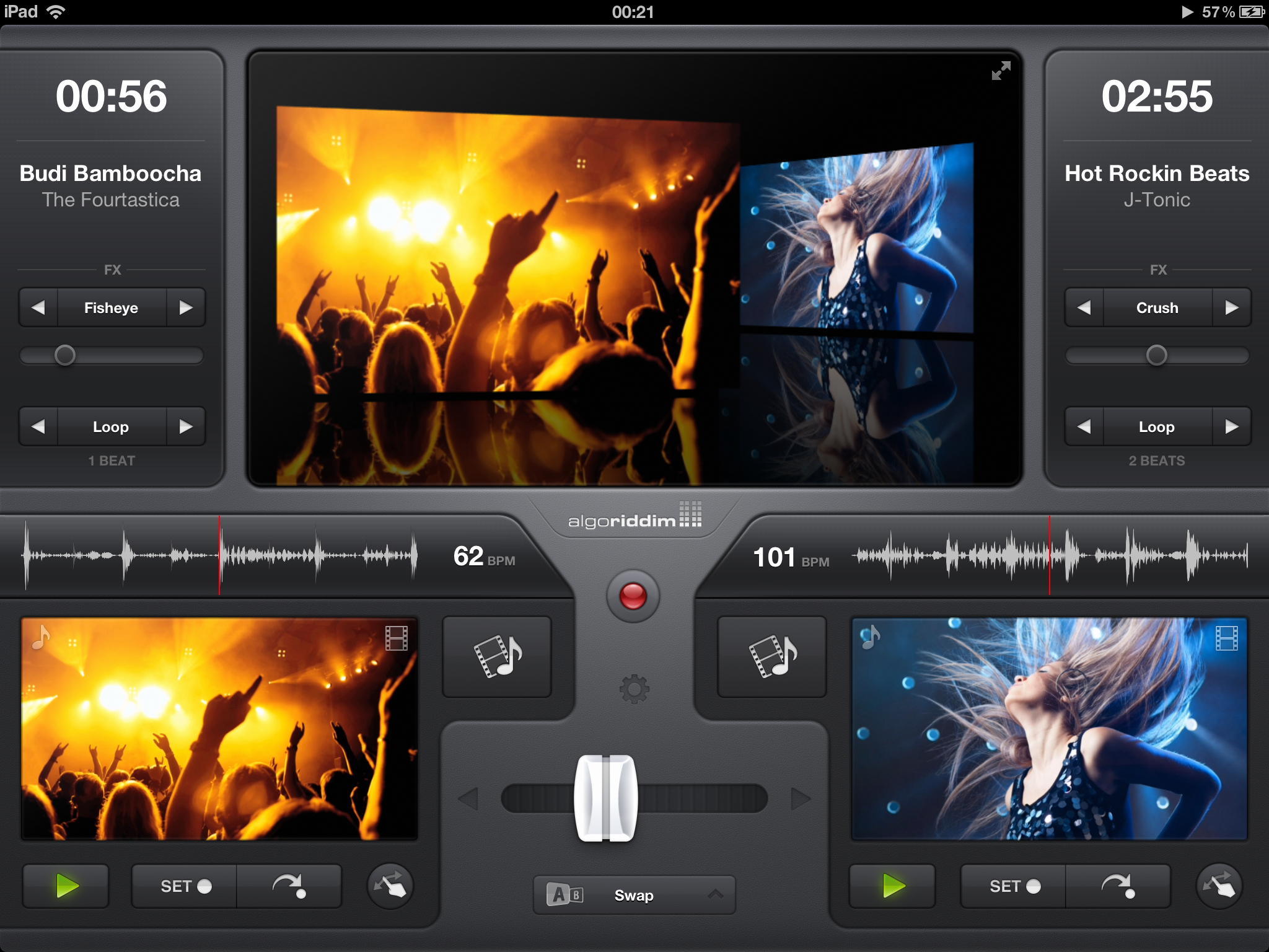 Numark iDJ Live DJ software controller for iPad, iPhone or iPod.