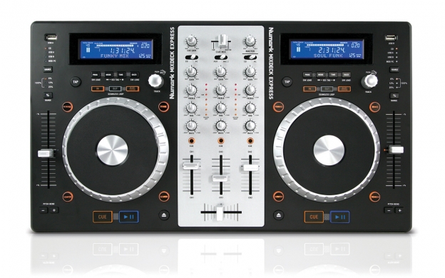 Numark MixDeck Express Premium DJ Controller with CD and USB Playback.