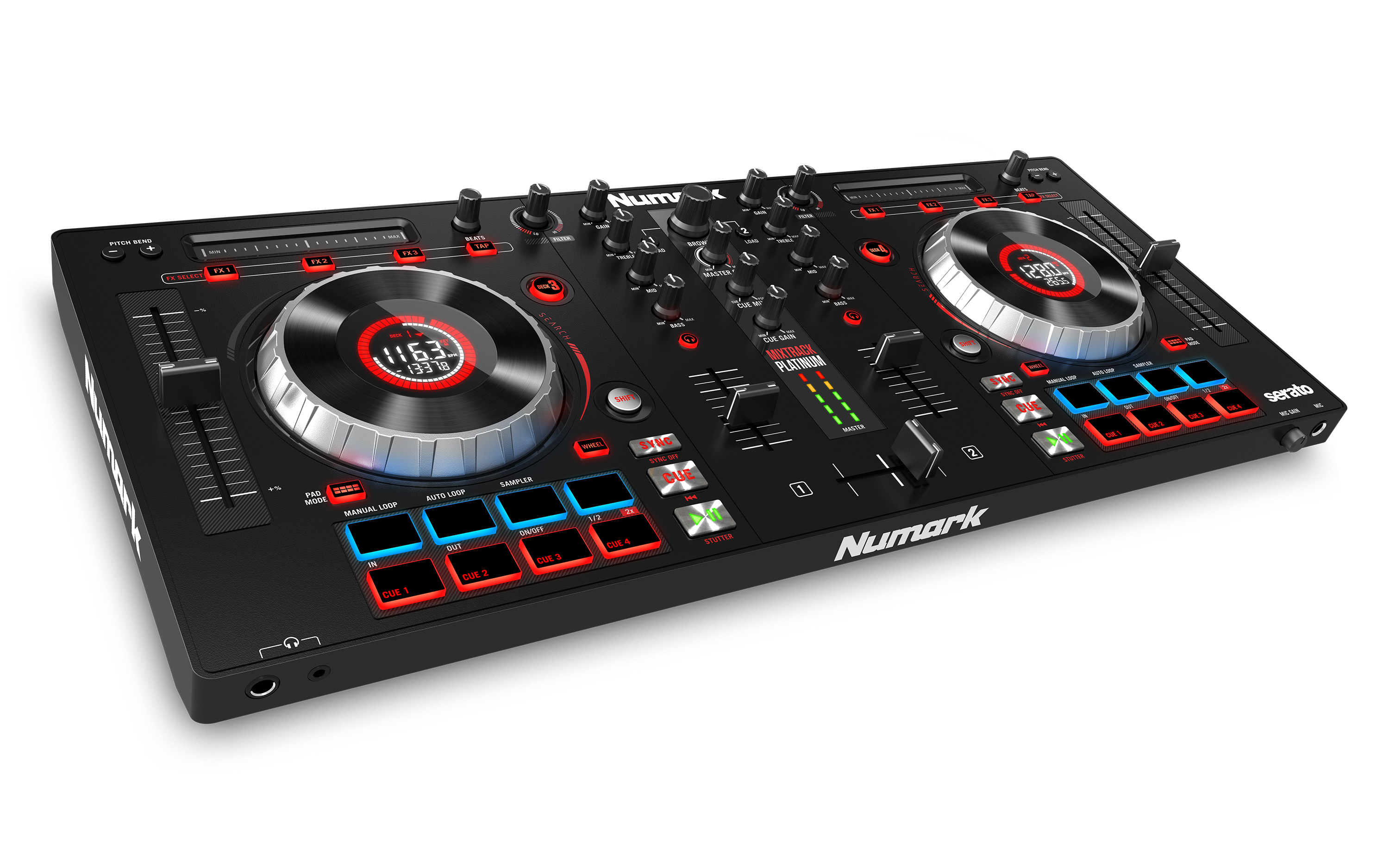 Numark Mixtrack Platinum FX et HF175 - Contrôleur DJ 4 Voies avec Table de  Mixage DJ, Platines DJ Tactiles et Casque DJ